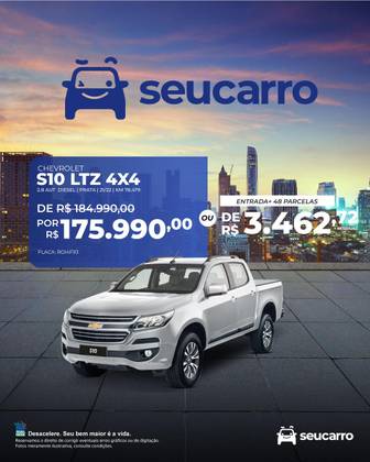 CHEVROLET S10 2.8 16V TURBO DIESEL LTZ CD 4X4 AUTOMÁTICO